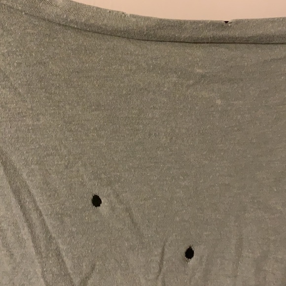 Light green relaxed fit distressed tee - Picture 6 of 6